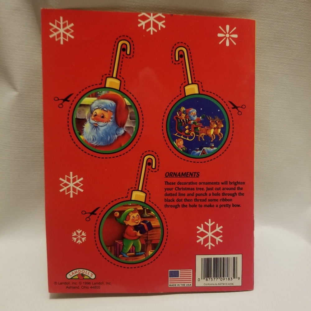 Unused 1996 Night Before Christmas coloring/ activity book - Picture 2 of 6